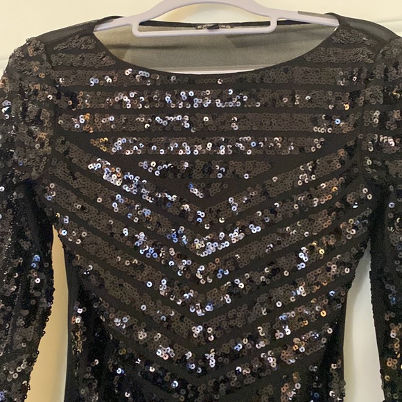 Express Black Beaded Bodysuit - Picture 2 of 4